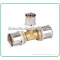 brass press fitting reduce tee for manifold pex-al-pex pipe